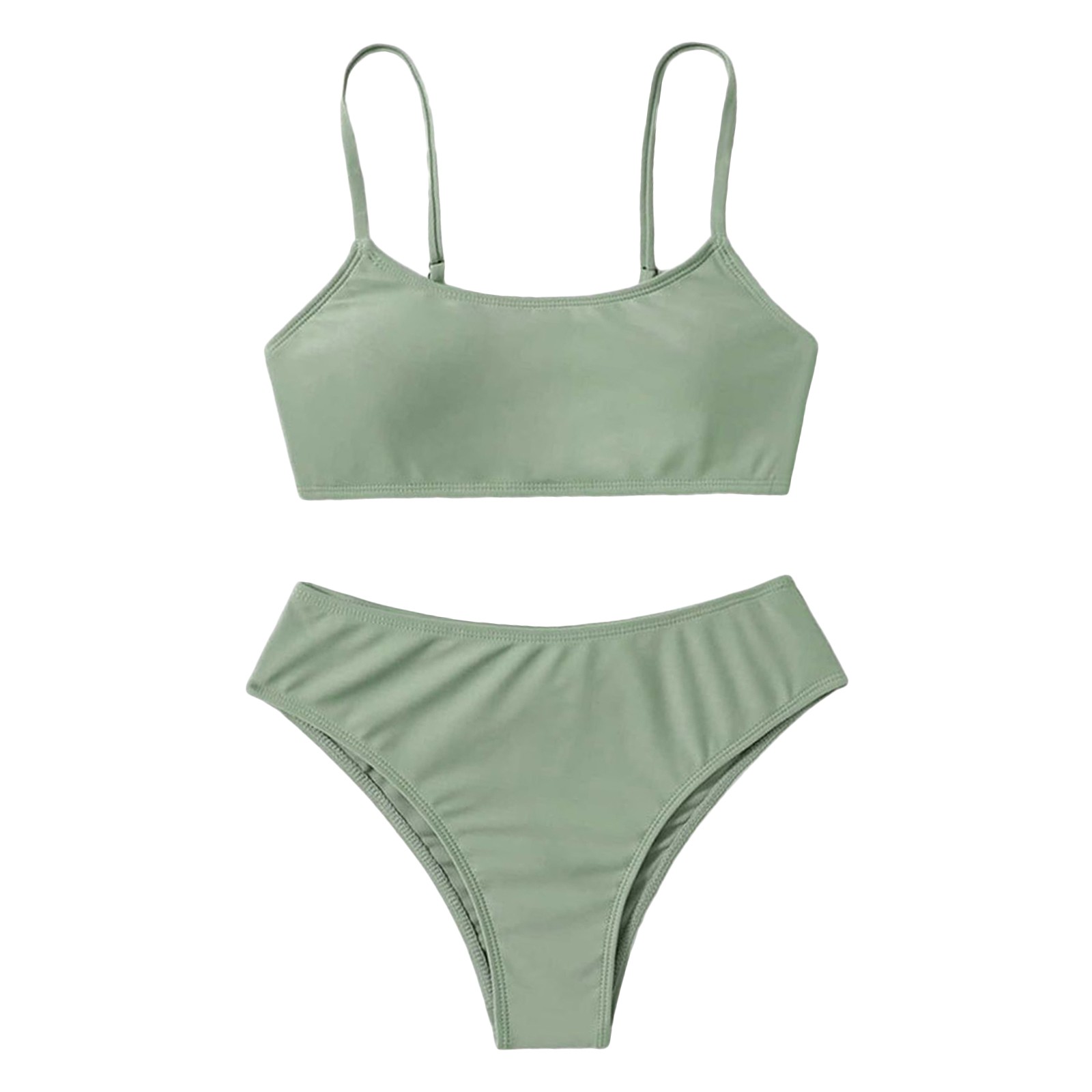 Uuwenda Cute Girls Swimsuits Multi Color Strapless Swimsuit Little Cute Bikini For Big Kids Sport Outfits Green 13-14 Years